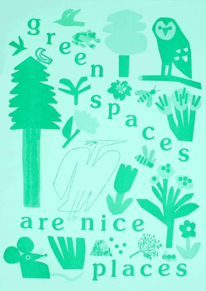Cover Image for Green Spaces are Nice Spaces Print by Lizzie Lomax