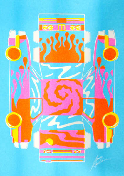 Cover Image for Riso Cut-out Car by Annu Kilpelainen